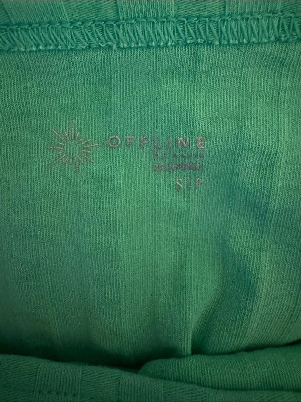 Green Square-Neck Ribbed Crop Top - Picture 3 of 4